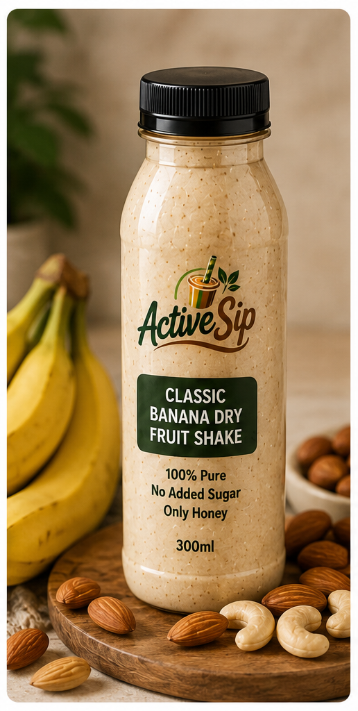 ActiveSip Classic Banana Dry Fruit Shake (250ml)